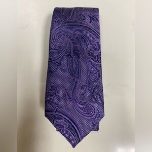 Michael Kors Men's purple Paisley Necktie